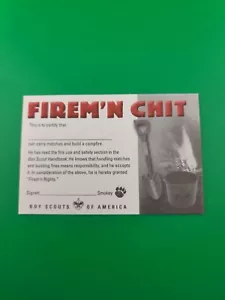 Firem'n Chit Pocket Card 34236B 2001 Printing unbenutzt BSA Scouts America NEU - Bild 1 von 2