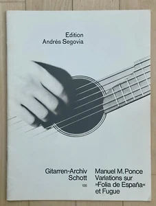 Noten für Gitarre Manuel M. Ponce Variations sur Folia de Espana et Fugue - Bild 1 von 1