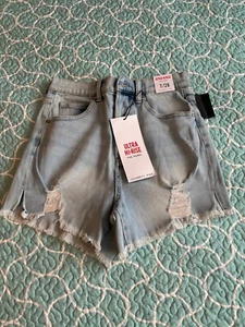 New Womens Celebrity Pink Jean Shorts Size 7 28 Blue The Rebel Ultra Hi Rise nwt - Picture 1 of 2
