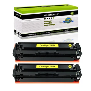 2PK CF402X 201X Toner Cartridge Fits For HP Color Laserjet M252dw M277dw M252dn - Picture 1 of 24