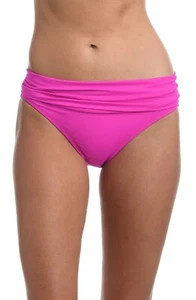 La Blanca Shirred Band Hipster Bikini Bottom Pink Size 14 - Picture 1 of 8