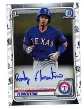 2020 Bowman Chrome Randy Florentino Auto Autograph Card Rangers 