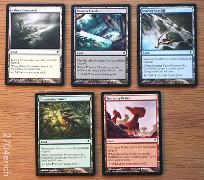 Set of 5 Utility Taplands Full Lands Set - Zendikar *Unplayed NM* English MTG - Image 1 of 2