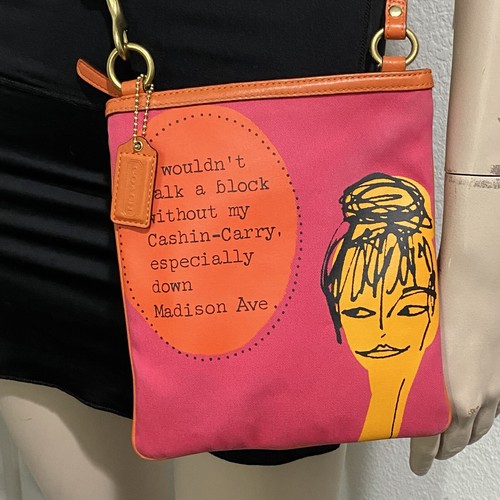 COACH 42605 Borsa a tracolla Bonnie Cashin stampa novità Kisslock Swingpack