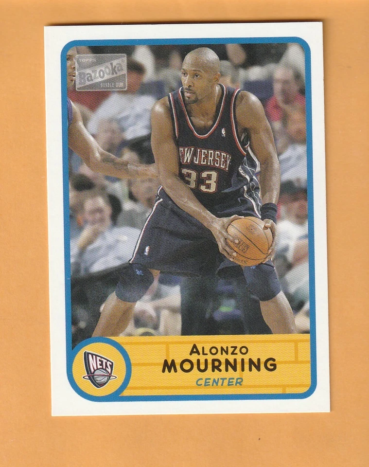 Alonzo Mourning New Jersey Nets 2003-04 Bazooka #164 HOF Georgetown Hoyas 7H - Image 1 of 2