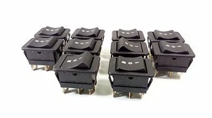 10 Pcs Switch Toggle ON/OFF/ON Arcolectric Rocker DPDT 250V AC 16A 10(4)A T85u - Picture 1 of 7