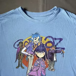 Camicia Gorillaz adulto XL 2d Noodle Damon Albarn Jamie Hewlett camicia Britrock - Foto 1 di 6