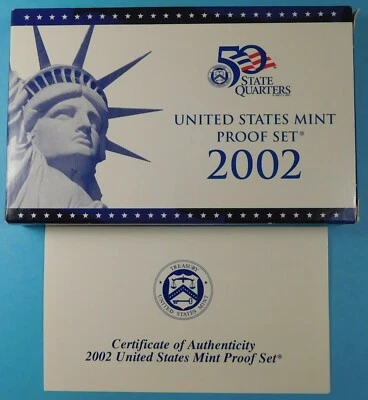 2002 U.S. PROOF set in original Mint Holders - Proof -  San Francisco mint - Image 1 of 2