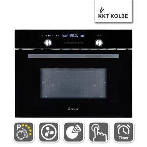 Einbau-Mikrowelle 60cm, 44 l, Grill, Heißluft, Touch, Display, Edelstahl & Glas - Bild 1 von 10
