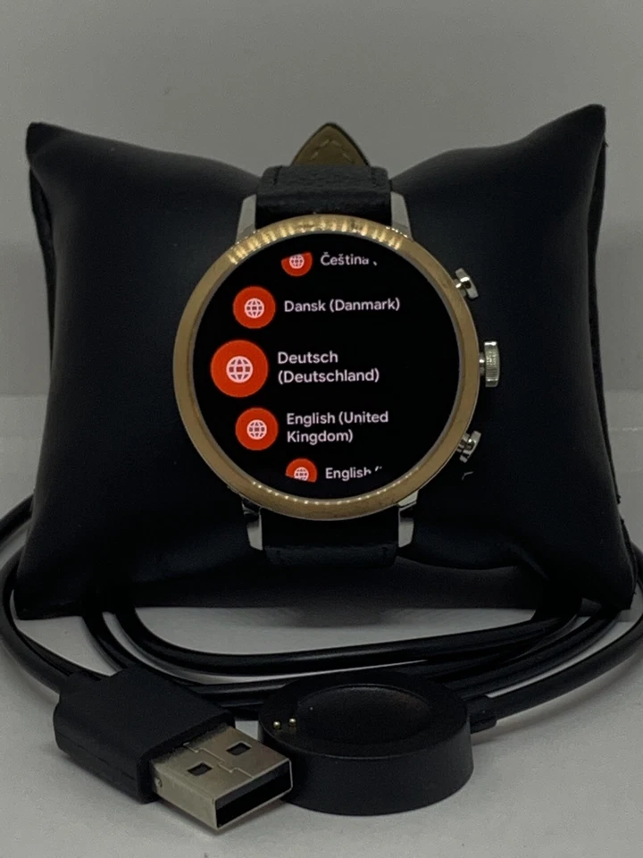 Fossil Venture HR Gen 4 FTW6016 Women's Black Leather Digital Dial Smart Watch - Image 1 of 4