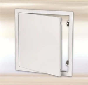 14" x 14" System B2 White Galvanized Steel Access Door with Touch Latches - Picture 1 of 7