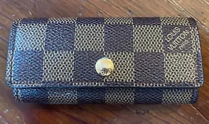 Louis Vuitton Damier Ebene 4 Brown Key Holder Case YY049 - Picture 1 of 7