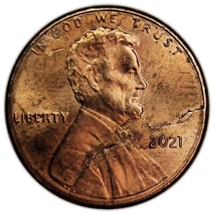 2021 Die Crack Lincoln Penny - Picture 1 of 2