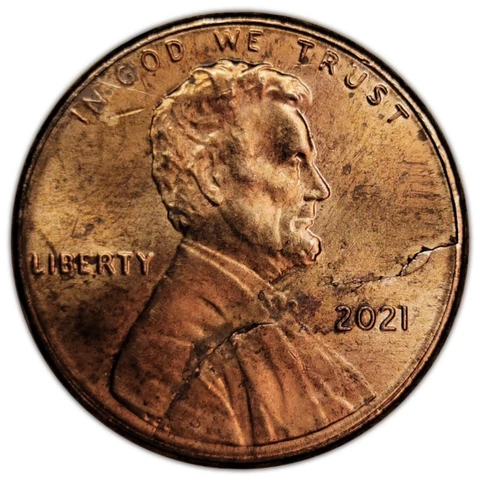 2021 Die Crack Lincoln Penny Cover