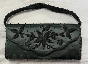 4 Black Sequin Evening Purse with Removable Strap - Picture 1 of 4