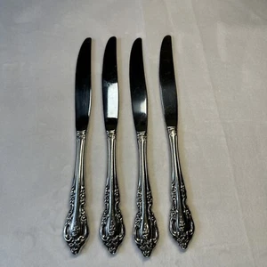 Set of 4 Oneida Community Stainless Steel BRAHMS Pattern 9” Dinner Knives - Picture 1 of 4