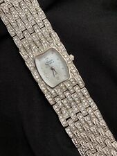 Vintage Suzanne Somers Crystal Embellished Bracelet Watch ~ Quartz 
