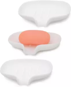 3 Pack Soap Bar Holder, Self Draining Soap Dish, Quick Drainage, Soap Dishes fo - Picture 1 of 6