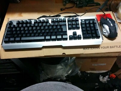 GAMDIAS backlight Gaming Keyboard & Mouse Green Red Blue GB/T 14081-2010 2019. - Image 1 of 4