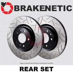 REAR SET BRAKENETIC Premium GT Slotted Brake Disc Rotors BNP33063.GT - Picture 1 of 1