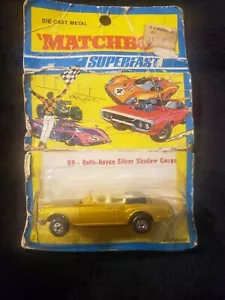 1969 MATCHBOX Superfast Diecast Car ROLLS ROYCE Silver Shadow Coupe. New. No.69 - Picture 1 of 5