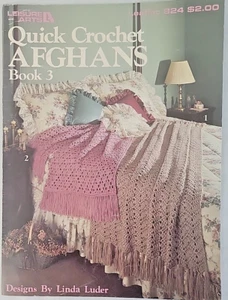 Quick Crochet Afghans Book 3 by Linda Luder Leisure Arts Leaflet 824 - Picture 1 of 2