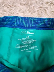 L.L. Bean Active Skort Girls Kids 12 Hiking Travel Trail Blue pattern Athletic - Picture 1 of 5