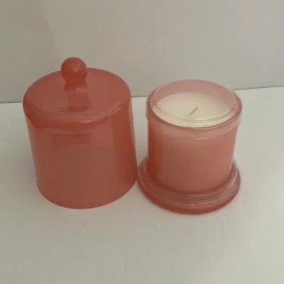 Pink Champagne Glass Candle Holder with Cake Dome Design - Image 1 of 4