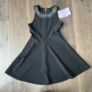 Girls Lavender by Us Angels Fit 'n Flare Sleeveless Dress Black Sz 7 NWT - Picture 1 of 8