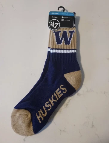 Washington Huskies 47 Brand Socks Mens Size Medium. New Cover