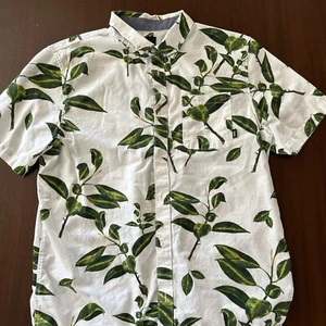 Camicia hawaiana VANS da uomo su misura foglie tropicali da uomo M - Foto 1 di 12