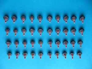 Timpo 40 Köpfe mit Hut schwarz black - Cowboys - Soldaten / schwarze Hüte & Kopf - Picture 1 of 4