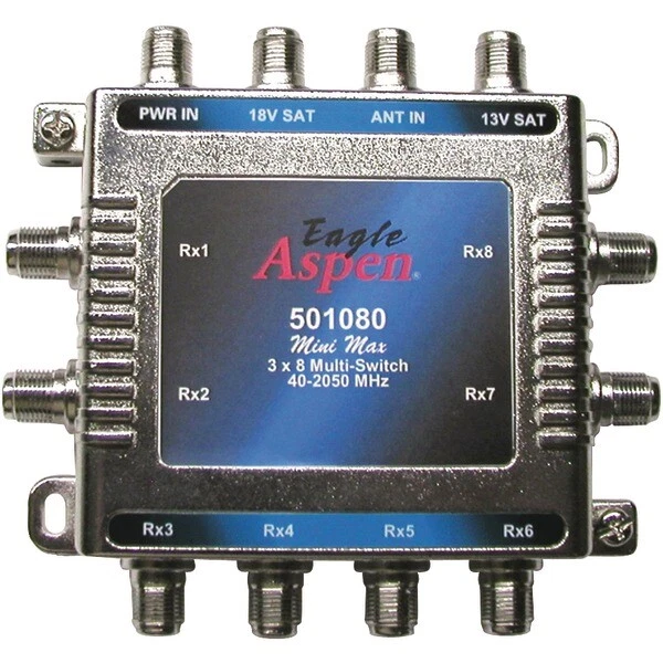 Eagle Aspen 501080 3-In x 8-Out Multiswitch with Optional Power Supply Port - Image 1 of 1