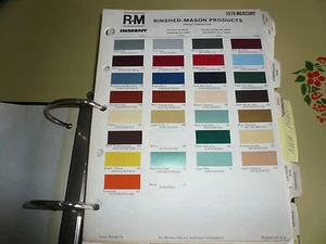 Mercury R-M 1979 muestra de pintura con chip de color - vintage - Imagen 1 de 1