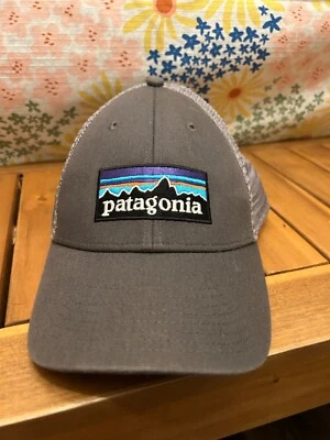 Sombrero Patagonia Para Hombre Snapback Camionero Sombrero Marrón y Gris Malla Ajustable. Foto 1 de 4