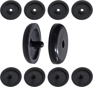 5 Sets Universal Fit Seatbelt Stopper Kit, Snap-On Seat Belt Button Stop, Black - Picture 1 of 12
