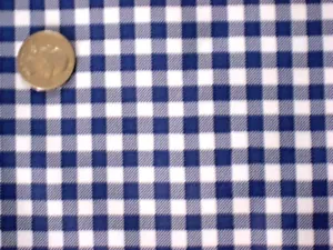 NAVY BLUE 1/4" GINGHAM VINYL OILCLOTH TABLECLOTHS DINING PATIO SIZES 48x48-108 - Picture 1 of 3