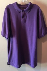 Camisa Polo LL Bean Adulto MT Mediana Alta Púrpura Para Hombre 100% Algodón - Imagen 1 de 7