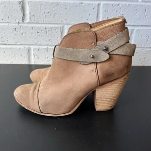 Rag & Bone Harrow Stiefeletten Damen 37 / 6,5 braun Leder Moto Cap Toe Absatz - Bild 1 von 8