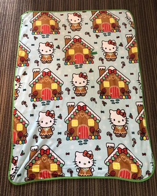Hello Kitty Christmas Gingerbread Plush Throw Blanket 46”x60” - Image 1 of 4