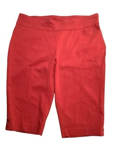 Briggs Women’s Plus 20 W Red Comfort waistband Bermuda Shorts MSRP $56.00 - Picture 1 of 4