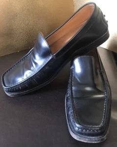 TOD's Herren Schwarz Leder Slipper Halbschuhe Größe 9,5 US - Bild 1 von 12