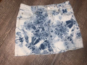 Girls sz 12 80’s style acid wash skirt shorts stranger thing Halloween costume - Picture 1 of 7