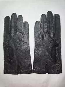 Herren Peccary Handschuhe Größe 9 1/4 Leder Luxus 33 Premium Schurwolle - Bild 1 von 7