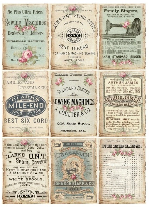 BÜGELBILD-Vintage-Shabby-Nostalgie-Nähen-Sewing-3262 - Bild 1 von 1