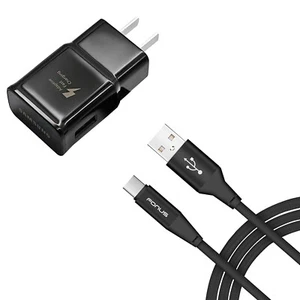 Fast Home Charger Type-C 6ft USB Cable Quick Power Adapter for SmartPhones - Picture 1 of 7