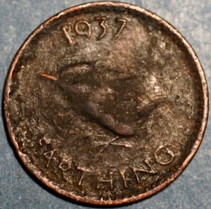Great Britain Farthing 1937 George V KM# 843 - Picture 1 of 2