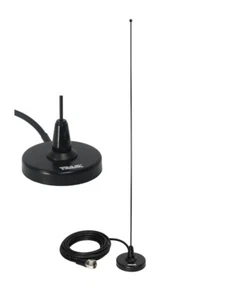 VHF Antenna With 2 1/2" Magnet Mount PL259 For Mobile Radio 1000-UHF Tram Unity - Picture 1 of 2