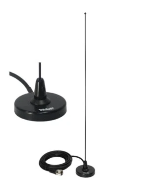 VHF Antenna With 2 1/2" Magnet Mount PL259 For Mobile Radio 1000-UHF Tram Unity - Image 1 of 2