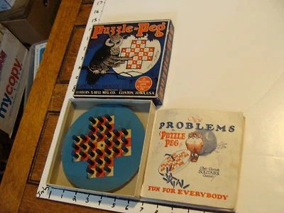 Vintage Game: PUZZLE-PEG complete in box w/ instructions, 1920 - Image 1 of 3